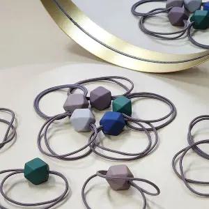 5P 머리끈 방울 사각