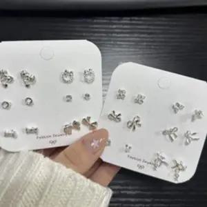 [골드스마일]미니 포인트 귀걸이 구성 일주일 귀걸이 세트 실버톤