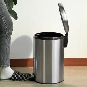 무소음 스텐페달휴지통 쓰레기통 12L 20L 분리수거함 인테리어 가정용 화장실 사무실 야외 무휴지통