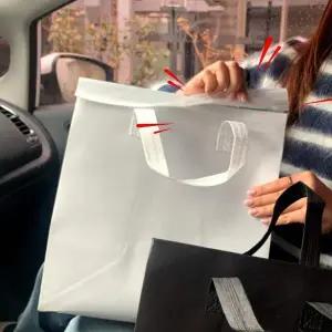 [골드스마일]화이트 부직포 대 보온보냉 쇼핑백 가방