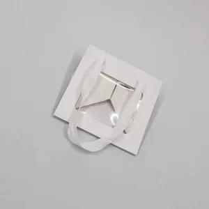 미니 정사각 쇼핑백 화이트 투명창 선물