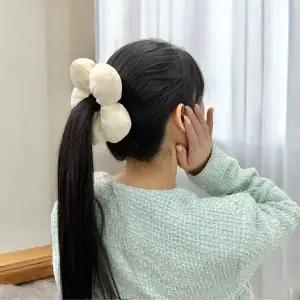 [골드스마일]포니테일 꽃 대왕 머리끈