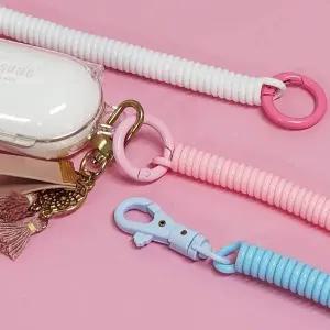 스프링 컬러 체인 플라스틱 키