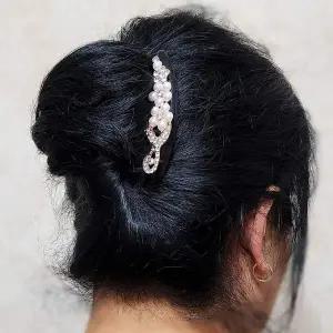 꽂이 머리 진주꽃 진주