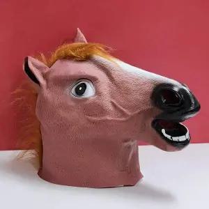 [셀러에이드]가면 갈색 말 라텍스