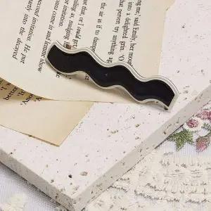 머리핀 커브 블랙