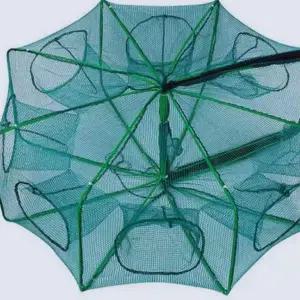 물고기 새우 접이식 통발 사각 그물망 8구