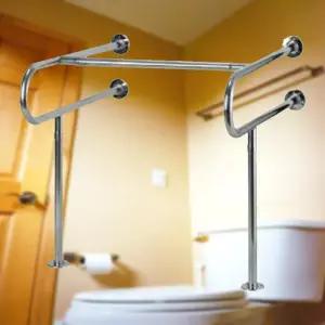 장애인핸들 연결형 세면기 안전바 보조 핸드레일