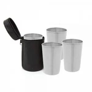 휴대용 스텐 캠핑컵 4p세트 170ml 스텐컵