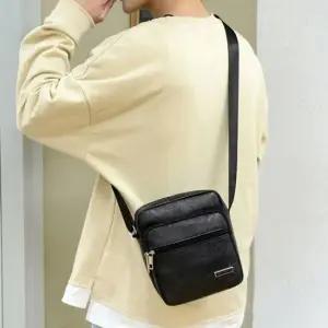 남성용 여행용 방수 다기능 크로스 숄더백 외출용 가방 여행용여권가방 가죽미니백