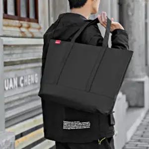 공간 블랙 색상 깔끔한 디자인 수납 대용량 토트백 남성숄더백 태슬사각숄더백
