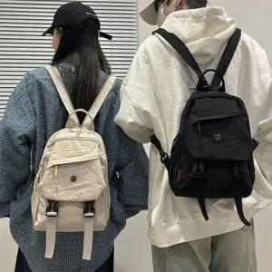 남녀공용 경량 캠핑 산행용 캔버스 여행 백팩 학생용 데일리 가방 여성백팩 여행용백팩