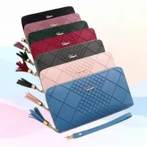 [패션] 여성 장지갑 아코디언 대용량 수납 지퍼형 지갑