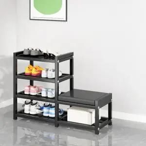 40cm 4단 벤치 수납장 신발장 철제 현관 L형 현관신발장 현관슬림신발장 4단신발장