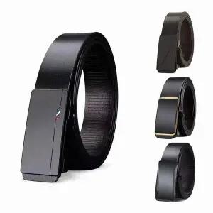 가죽 ZRI393E7 클래식 남자 버클 자동 길이조절 정장벨트