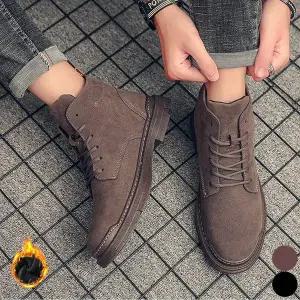 남성 MLN000Q8 겨울 털워커 앵클부츠 기 단화 스웨이드 워커