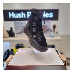 [허시파피]여성 발 편한 경량 4cm 광폭 퍼 스니커즈 방한부츠 3f 644848