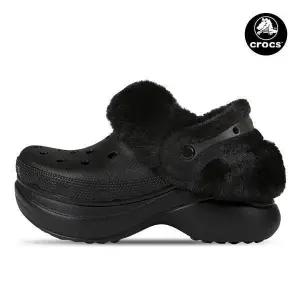 [크록스] 베이 라인드 여성 키높이 겨울 털슬리퍼 151652840
