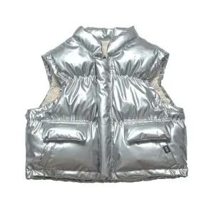 매장정품[브랜드명]DAMP 리버시블 글로시 패딩 베스트_실버23D_SS_RV_PD_VEST_SL110011