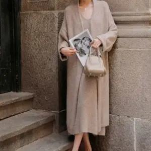 패션스타일 니트 롱 골지 나시 투 치마 가을 원피스 겨울 가디건 세트