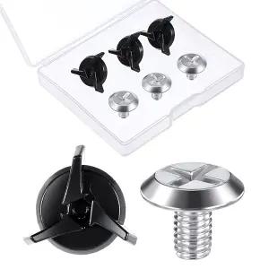 Ptwola 8개 오토바이 헬멧 바이저 나사 실리콘 와셔 교체 볼트 모터크로스 더트 바이크 액세서리용