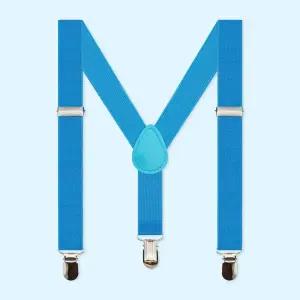 유아동 어린이 멜빵 서스펜더 파랑색 Y자형 클립 집게형 길이조절 아동용 벨트