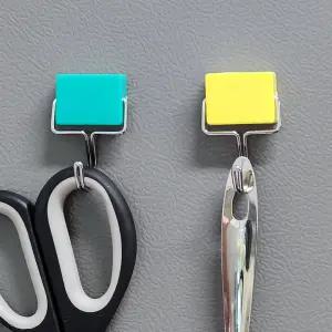 소품걸이 컬러 자석 후크 고리 냉장고 현관문 주방 마그네틱 자석걸이