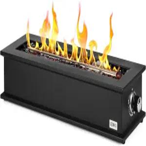 스테인리스 버너와 장식용 파이어 유리 구슬이 있는 온리파이어 룸 X 프로판 피트 테이블 - 28인치