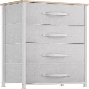 4개의 서랍이 있는 이타홈 서랍장 - 패브릭 수납 타워 침실 거실 복도 옷장을 위한 정리 유닛 튼튼한 강철