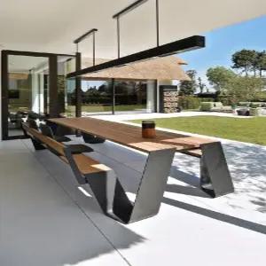 일체형 공원 테라스 피크닉 벤치 야외테이블 카페 원목