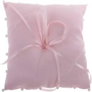 결혼식 공급업체를 위한 레이스 플라워 펄 링 베개 신부 샤워 베어러 쿠션 - 핑크