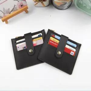 카드지갑 명함지갑 지퍼 신분증 가로 3포켓 블랙 슬림 신용카드 케이스