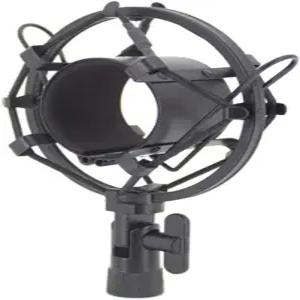 Etopars 마이크 충격 마운트 진동 방지 서스펜션 스튜디오 홀더 클립 50mm 직경 48mm-60mm 콘덴서 블랙