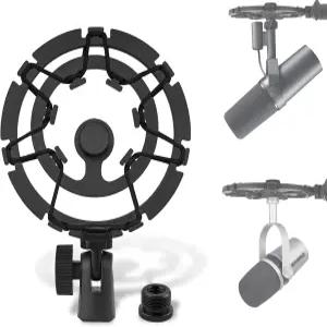 크리에이터용 지크리아 마이크 쇼크 마운트 슈어 MV7 MV7+ SM7B MV7X 진동 방지 서스펜션 어댑터 클램프