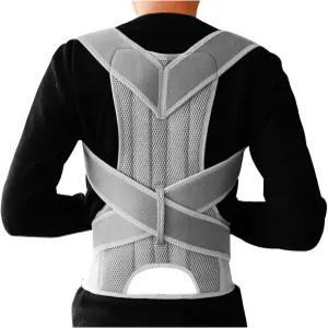 여성 및 남성용 WONFAST 자세 교정기 조절 가능한 허리 스트레이트너 상체 보조기 지지 벨트(XL 그레이)