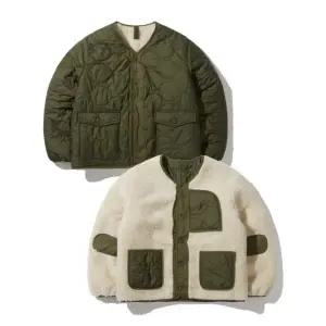 매장정품[브랜드명]KND 리버시블 퀼티드  플리스 라이너 자켓 올리브 카키KND25FWRV002109573
