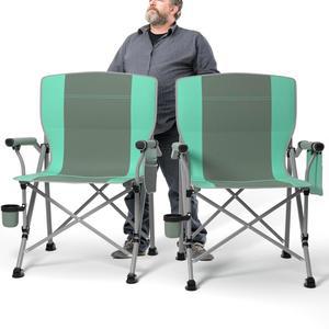 대형 캠핑 의자 사이드 포켓이 있는 접이식 해변 잔디 낚시 하이킹 야외
