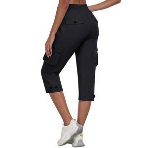 포켓이 있는 모피즈 여성용 카고 카프리스 팬츠 경량 드라이 트래블 하이킹 여름 바지