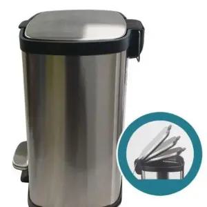 [생활] 삼정795 고급 무소음 사각 스텐 페달 휴지통 20L