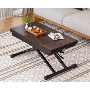 리프트업 테이블 높이조절 원목 식탁 유럽산 소파 거실 월넛 탁자 무첨가 90x45 OSB 호두색 포름알데히드