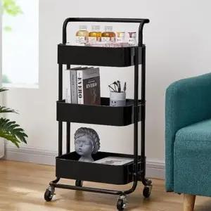 [생활] 4단 트롤리 수납 정리대 다용도실 주방 손잡이