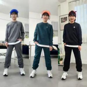 [백화점 홈쇼핑 정품] 블랙야크 BLACKYAK 키즈 [블랙야크 BLACKYAK키즈] 따뜻한 기모 맨투맨 바지세트 상하