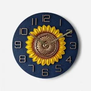 [Deco] 행운 해바라기 풍수 거실 인테리어 무소음 벽시계
