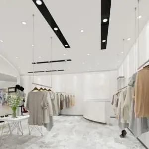 [Deco] 천장형 와이어 파이프 스텐 행거 옷가게 매장용 150cm 옷걸이 수납 옷매장 전시 진열