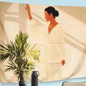 [Deco] 대형 포스터 식물과 여성 L