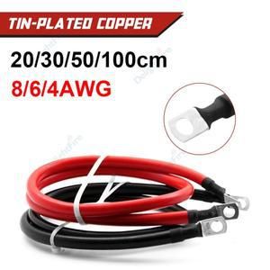86 4 AWG 배터리 케이블 실리콘 파워 인버터 와이어 M6 M8 M10 매트 카펫 러그 링 포함  해양 보트 RV 자동