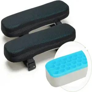 대형 의자 팔걸이 쿨링 젤 쿠션 팔꿈치 베개 압력 사무용 게이밍 메모리 폼 패드 2피스 세트