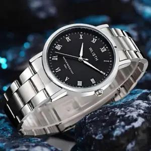 메탈 방수 가죽 시계 공용 남자 패션 선물 손목 워치 손목시계 가죽시계 방수시계