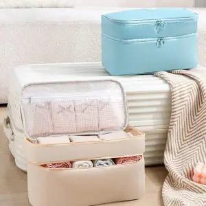 [셀러에이드]3단 멀티 파우치 속옷 양말 세면백 캐리어