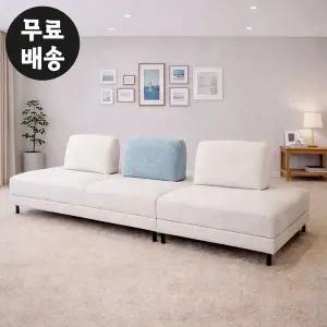 [벤티스가구]뮤지 패브릭 쇼파 모듈형 소파 세트 4인용 거실 소파 페브릭 라운지 디자인 카페 블루그린